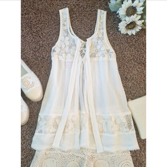 Free people bow back gauze top - Picture 2 of 3